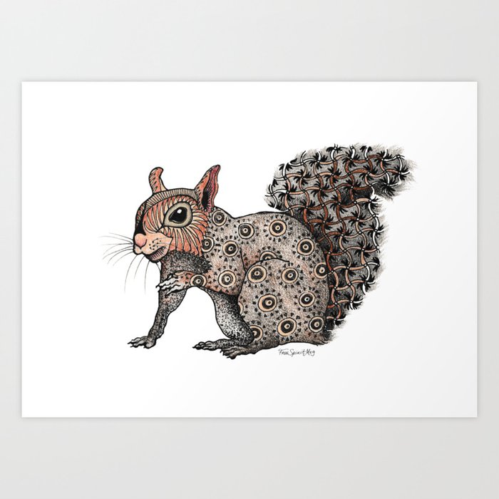 Squirrel Totem Art Print by Free Spirit Meg | Society6