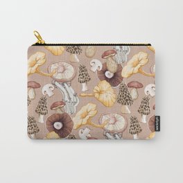 Mushroom Lovers Pattern Carry-All Pouch | Vegetarian, Forestfloor, Kitchen, Autumn, Forage, Fungus, Fungi, Mushroomgifts, Foods, Cooking 