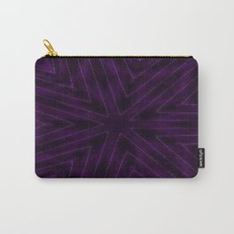 Eggplant Purple Carry-All Pouch | Pop Art, Snowflake, Elegant, Deep, Purple, Dark, Striped, Stripes, Pattern, Graphicdesign 