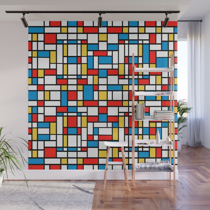 Mondrian Design Abstract Pattern Wall Mural By Jirkasvetlik