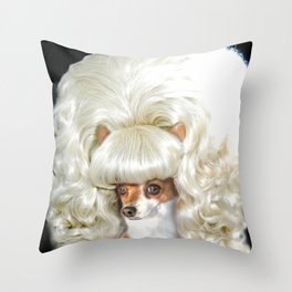 Lady Puppy Throw Pillow