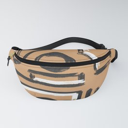 Black and white on Kraft paper earth texture Fanny Pack