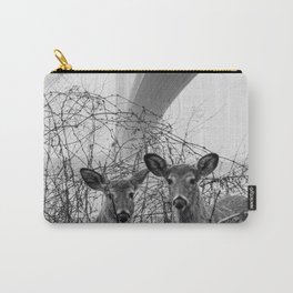 Pandemic Deer Carry-All Pouch | Underthebridge, Wildlife, Brooklyn, Black And White, Verrazanobridge, Pandemic, Animal, Newyork, Statenisland, Deer 