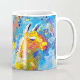 Orange Llama in Pink Tutu Coffee Mug | Children, Animal, Painting, Funny 
