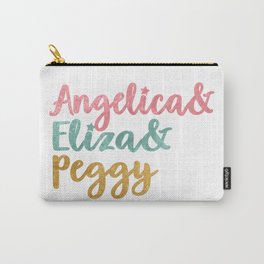 Eliza Schuyler Hamilton and her Sisters, Angelica and Peggy Carry-All Pouch | Peggyschuyler, Musicalnotes, Alexanderhamilton, Ampersandlist, Graphicdesign,  , Schuylersisters, Elizaschuyler, Angelicaschuyler, Hamilton 
