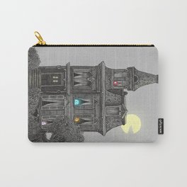 Haunted by the 80's Carry-All Pouch | Digital, Fanbrothers, Graphicdesign, Digitalillustration, Videogaming, Parody, Haunted, Ink Pen, Game, Hauntedhouse 