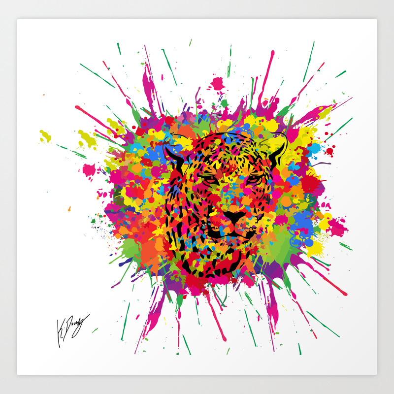 Abstract Cheetah Art Print By Keishad Society6