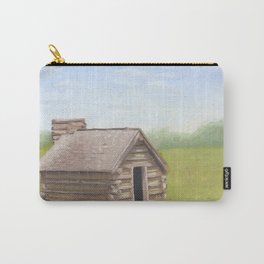 Cabin in Valley Forge Carry-All Pouch | Illustration, Architecture, Painting, Nature 