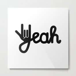 Yeah Metal Print | Openair, Great, Music, Metal, Yeah, Vector, Hellyeah, Rock, Happy, Logo 