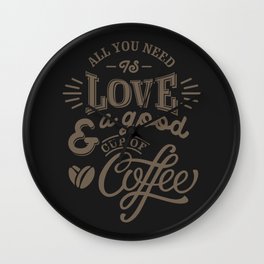 Love Coffee Wall Clock | Coffee, Coffeeloversgifts, Drink, Coffeetees, Coffeelovers, Graphicdesign, Coffeedrinks, Coffeecup, Coffeequotes, Typography 
