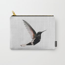 Hummingbird Carry-All Pouch | Black, Beauty, White, Portrait, Fly, Wings, Free, Beautiful, Fineart, Digital 