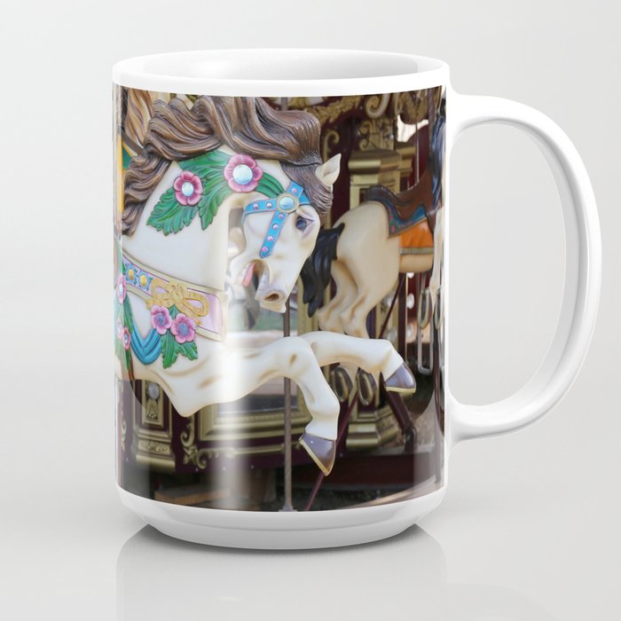 Vintage Carousel Horse galloping Coffee Mug by Christine aka stine1 
