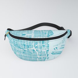 Miami Map | Blue & Cyan | More Colors, Review My Collections Fanny Pack
