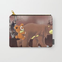 Pokébaers: Have You Seen My Son Anywhere? Carry-All Pouch | Ursaring, Digital, Painting, Bears, Illustration, Forest, Teddiursa 