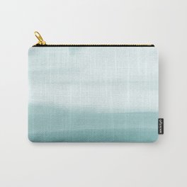 Ocean Sky // Surf Waves Teal Blue Green Water Clouds Watercolor Painting Beach Bathroom Decor Carry-All Pouch | Scenic Scene View, Surf Surfing Surfer, Green California, Ocean Sea Mermaid, Unique Kids Funny, Pictures Wave Travel, Cloth Cover Cotton, Tropical Beach Waves, Teal Blue And Light, Painting 