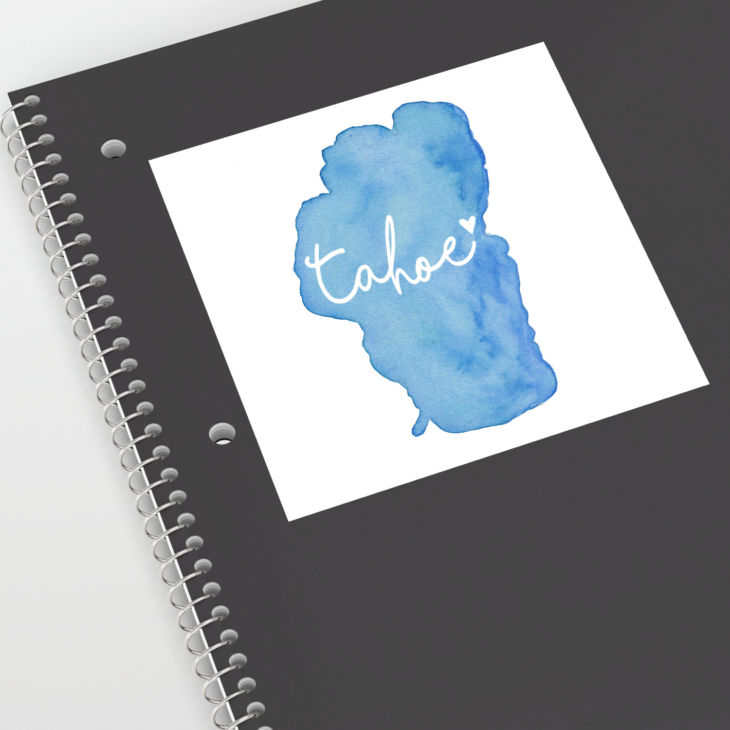 Shoreline Shape Of Lake Tahoe Sticker By Hellotahoe Society6