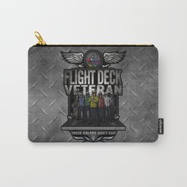 Flight Deck Veteran "These Colors Don't Run" Carry-All Pouch | Navy, Veteran, Aircraftcarrier, Navair, Flightdeck, Navalaviation, Aviation, Carrier, Military, Flight 