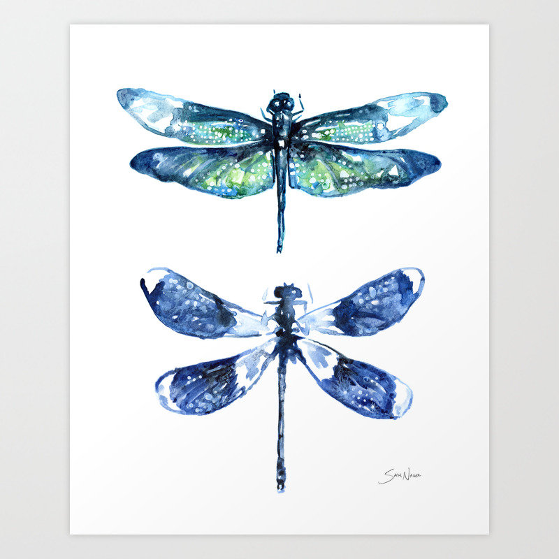 Wallpaper Dragonfly Wings Art Print By Samnagel Society6 Desktop Wallpaper Free
