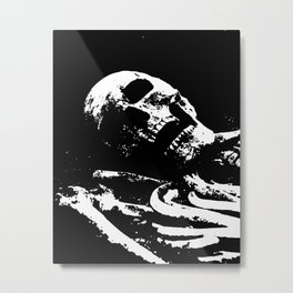 Archaeological excavations of Skeleton Metal Print | Black, Black And White, Death, Photo, Skeleton, Digital, White, Skull, Graphicdesign, Body 