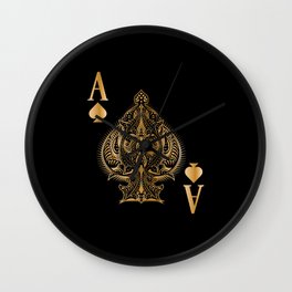 Spades Poker Ace Casino Wall Clock | Casino, Chip, Ace, Money, Heart, Allin, Royalflush, Vegas, Graphicdesign, Cross 