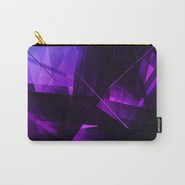 Vanquish - Geometric Abstract Art Carry-All Pouch | Modern, Glitch, Unique, Ultraviolet, Dynamic, Strong, Shapes, Bold, Deepblack, Hardedge 