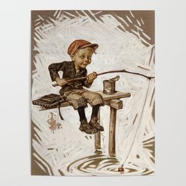Playing Hookie, 1914 by Joseph Christian Leyendecker Poster