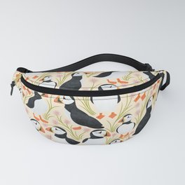 Floral Puffins Fanny Pack