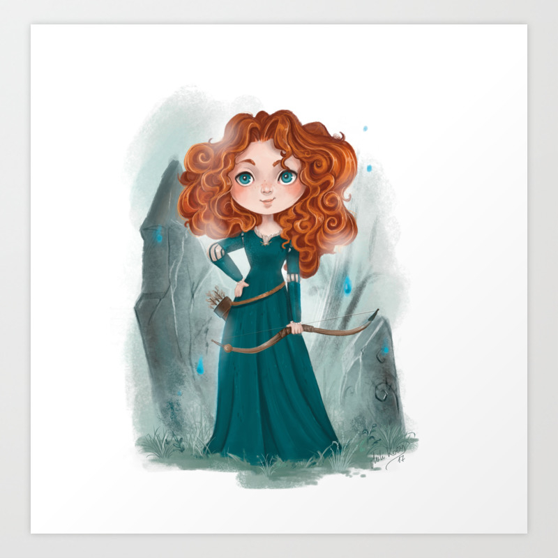 Brave Merida Art Print By Miliillustrations Society6