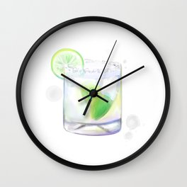 Margarita Wall Clock | Classiccocktail, Partygirl, Drink, Cocktail, Mixology, Digital, Barcartdecor, Cocktailrecipe, Watercolour, Margaritaartprint 