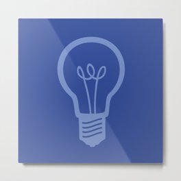 BlueLight Bulb Metal Print | Lightbulb, Tech, Electric, Technician, Techie, Nerdy, Edison, Bulb, Dark, School 