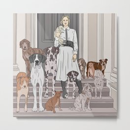 Emily Blunt Harper's Bazaar Metal Print | Dogs, Group, Friends, Art, Illustration, Emilyblunt, Standing, Crowd, Together, Family 