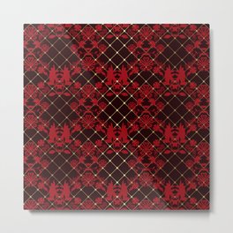 Retro .Vintage . Black red openwork ornament . Metal Print | Gold, Vintagelace, Pattern, Openwork, Abstract, Macrame, Gifts, Graphicdesign, Antique, Redlace 
