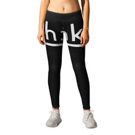 Outside the Box (On Black) Leggings | Typography, Think, Bold, Typo, Minimal, Graphicdesign, Line, Digital, Curated, Type 