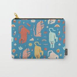 Trippy tigers Carry-All Pouch | Contemporary, Tiger, Funky, Digital, Pattern, Tigers, Trippy, Freaky, Funny, Cat 