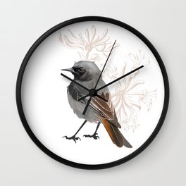 Grumpy Junco Bird Wall Clock | Plants, Cute, Painting, Pop Art, Digital, Foliage, Grumpy, Junco, Aviary, Angry 