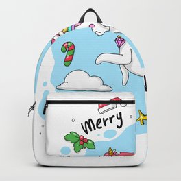 Merry Unicorn Christmas Backpack | Fly, Love, Unicorns, Like, Instagood, Rainbow, Cute, Christmas, Handmade, Pink 