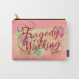 Tragedy Walking Carry-All Pouch | Cute, Typography, Lipstick, Colorful, Script, Tragedywalking, Fancy, Splash, Classy, Tragedy 