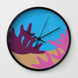 Corals in the Ocean Wall Clock