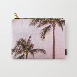 Palm Tree Photography | Landscape | Sunset Unicorn Clouds | Blush Millennial Pink | Beach Carry-All Pouch | Tropical, Exotic, Wildthings, Palmtrees, Color, Palmtree, Sunrise, Palm, Adventure, Florida 