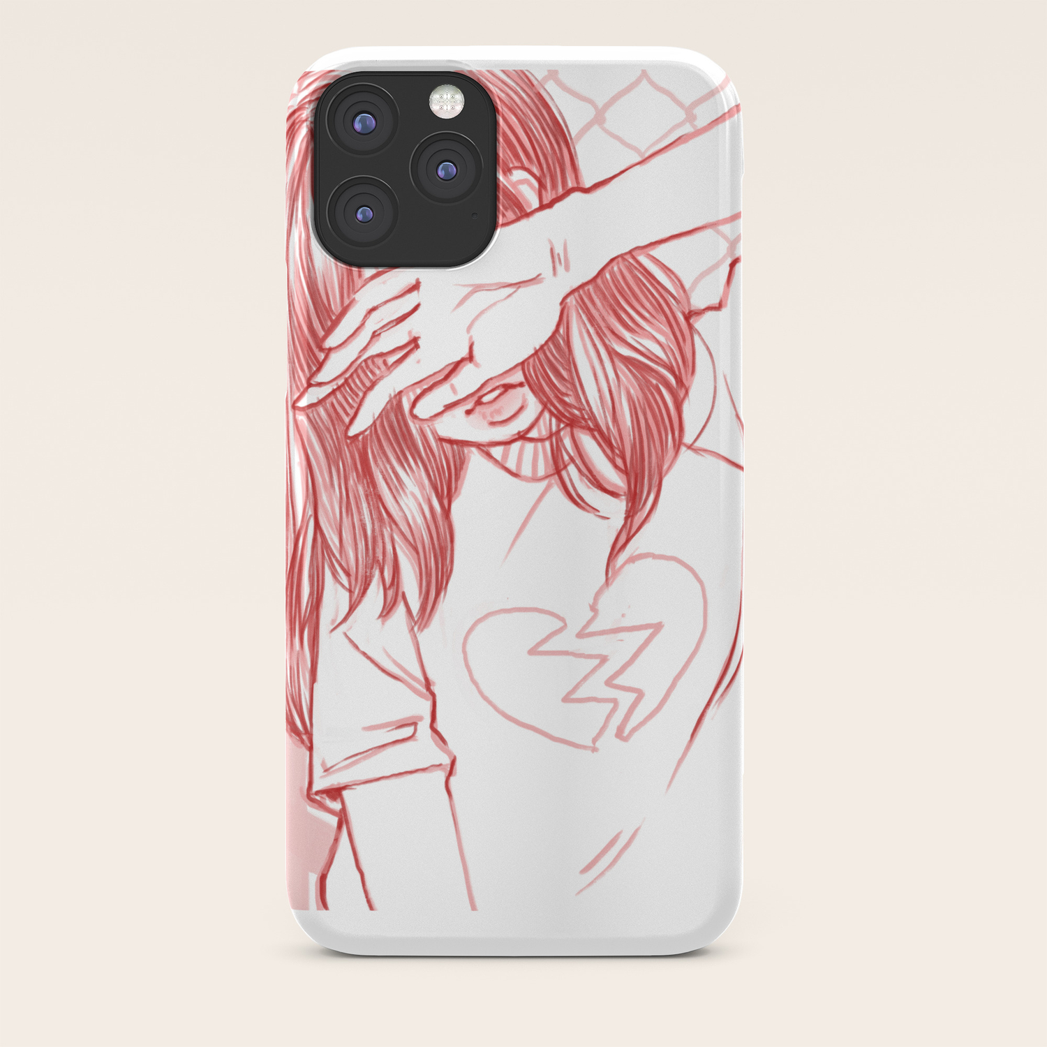 Girl With A Broken Heart Iphone Case By Cooico Society6