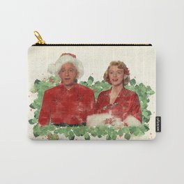 Bob & Betty (White Christmas) Carry-All Pouch | Clooney, Watercolor, Vintageholiday, Classicgoldenage, Digital, Bobwallace, Oldhollywood, Bingcrosby, Painting, Bettyhaynes 