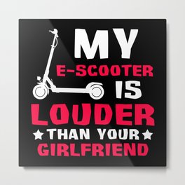 E-scooter Electric Scooter Metal Print | Gift, Dogs, Pet, Doglove, E Scooter, Dog, Animal, Electricscooter, Scooter, Giftidea 