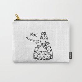 Petticoat. Knife. Patriarchy. Carry-All Pouch | Vintage, Stencil, Stamp, Pew, Illustration, Knife, Drawing, Digital, Woman, Stab 
