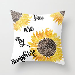 You Are My Sunshine Deko-Kissen | Flower, Graphicdesign, Digital, Sun, Pop Art, Floral, Sunflower, Song, Youaremysunshine, Nature 