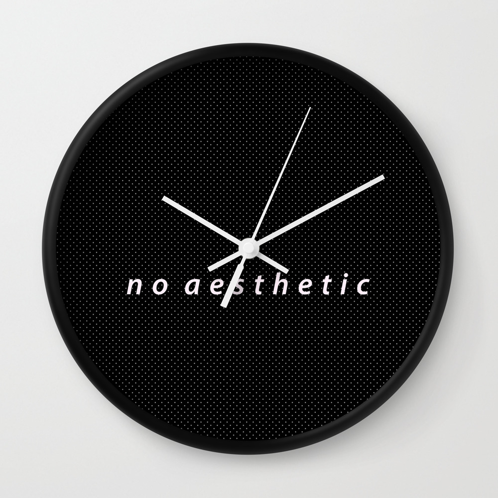 No Aesthetic Wall Clock By Snowingtoday Society6