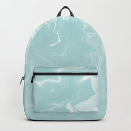 Winter, Mint, Marble. Backpack | Mint, Stormy, Natural, Graphicdesign, Nature, Melt, Monochrome, Liquid, Storm, Minimalist 