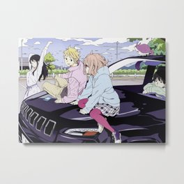 Beyond the Boundary Metal Print | Izumi, Sakura, Mirai, Aishindou, Painting, Boundary, Nase, Anime, Manga, Akihito 