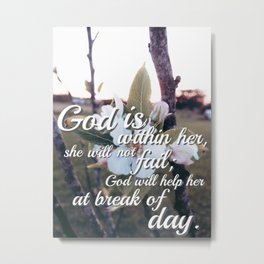 She will not fail Metal Print | Nature, Photo, Typography 