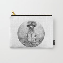 Woman and Vintage Camera Carry-All Pouch | Undeadwoman, Skeleton, Vintagecamera, Piatham, Drawing 