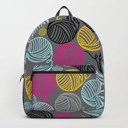 Yarn Yarn Yarn Yarn Yarn Backpack | String, Stencil, Circles, Gray, Crochet, Illustration, Graphic Design, Knitting, Other, Graphicdesign 